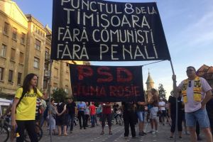 Protest #rezist la Timisoara: „Dragnea sa traiasca, ca-i capu’ la tara noastra”