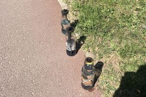 Sticle incendiate in fata sediului PSD Timis. Autorii sunt necunoscuti