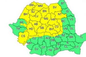 ANUNȚ METEO. Cod galben de furtuni. Vezi HARTA zonelor vizate