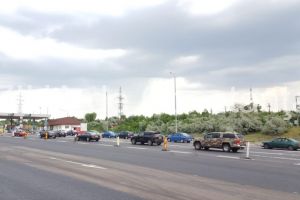 Aglomeratie la statia de taxare de la Fetesti. Coada de masini spre Bucuresti (galerie foto)