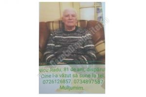 Un bătrân a dispărt, ieri, din comuna Ocniţa