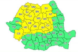 Cod galben de furtuni până la ora 21.00