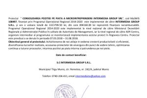 Comunicat de presa – Intermedia Group SRL