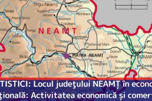 STATISTICI: Locul judeţului NEAMȚ în economia naţională: Activitatea economică şi comerţul