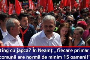 Miting cu japca? În Neamţ „fiecare primar de comună are normă de minim 15 oameni!”