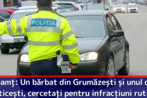 Neamţ: Un bărbat din Grumăzeşti şi unul din Barticeşti, cercetaţi pentru infracţiuni rutiere