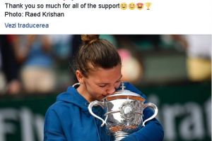 Mesaj dupa victorie: Un vis devenit realitate“, a scris constanteanca Simona Halep pe pagina sa de socializare  