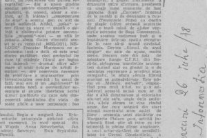 Articol ziarul Informatia, 1978