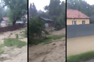 Inundaţii la Slănic Moldova