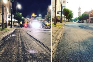 Reparaţii de noapte pe străzile din Bistriţa. ”Lucrările avansează într-un ritm bun” (FOTO-VIDEO)