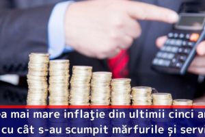 Naţional: Cea mai mare inflaţie din ultimii cinci ani. Vezi cu cât s-au scumpit mărfurile şi serviciile
