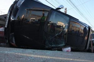 Accident cu o masina rasturnata, la Gherghita. O victima