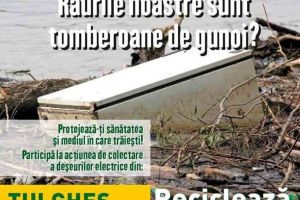 Râurile noastre sunt tomberoane de gunoi? Bani pentru reciclarea deşeurilor electrice