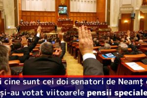 Vezi cine sunt cei doi senatori de Neamţ care şi-au votat viitoarele pensii speciale