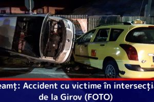 Neamţ: Accident cu victime în intersecţia de la Girov (FOTO)