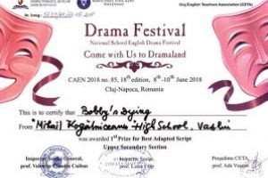 Lauri pentru LMK VasluiȘ Cei mai talentaţi elevi-actori!