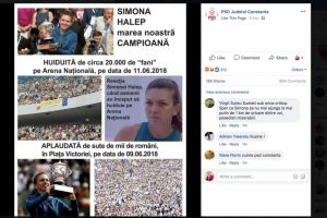 Fake news de la PSD – Halep ar fi fost huiduită pe Arena Naţională şi aclamată la mitingul PSD-ului (VIDEO – FOTO)