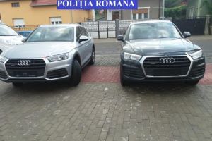FOTO/ VIDEO: Autoturisme de lux căutate de autorităţile italiene, depistate şi indisponibilizate de poliţiştii din Alba. Un tânăr este cercetat pentru înmatricularea lor cu acte false