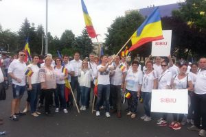 FOTO PSD Sibiu – Aprope 3.000 de sibieni au fost la mitingul de la Bucureşti