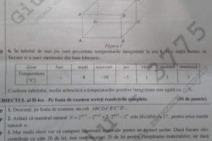 FOTO/ Evaluare Naţională 2018: SUBIECTELE la matematică pentru elevii de clasa a VIII-a