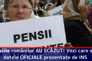 Pensiile românilor AU SCĂZUT! Vezi care sunt datele OFICIALE prezentate de INS
