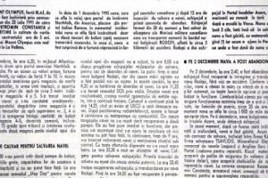 Un ditamai vaporul, abandonat de marinarii români, a fost găsit după trei săptămâni, cu motorul pornit