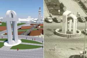 FOTO: Monumentul Marii Uniri de la Alba Iulia, ”în dezbatere” pe reţeaua de socializare. Un cetăţean spune că-i aminteşte de un vechi grup statuar dinainte de Revoluţie: ”Tata, mama şi copilul gârbăviţi de foame”