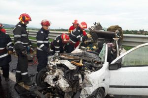 BREAKING NEWS. Accident pe contrasens, pe autostradă, între Soimuş şi Simeria