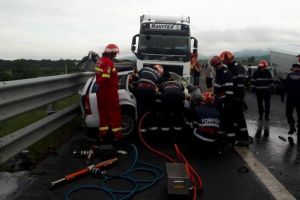 VIDEO FOTO Patru morţi într-un accident groaznic pe A1, Deva – Sibiu