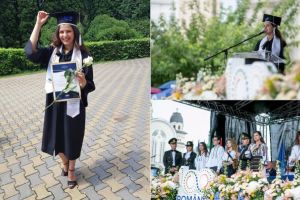 FOTO: Ina Todoran, din nou ”de nota 10”! A absolvit Universitatea de Medicină şi Farmacie Târgu Mureş ca şefă de promoţie a secţiei în limba română