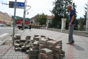 Cum îşi astupă Primăria Bistriţa urmele după ce a tăiat copacii de aliniament stradal (FOTO-VIDEO)