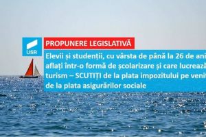 Propunere legislativa. Elevii si studentii care lucreaza in turism, scutiti la plata impozitului si a asigurarilor sociale