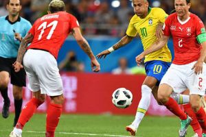 Surprize, surprize la Mondialul de fotbal: Brazilia nu izbuteşte să bată Elveţia, scor final 1-1