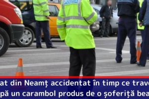 Bărbat din Neamţ accidentat în timp ce traversa, după un carambol produs de o şoferiţă beată