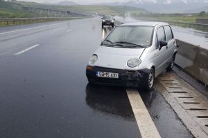 FOTO Accident pe A1 între sibiu şi Sebeş. S-a produs din cauza ploii