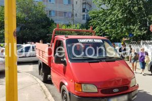 Imagini de la eveniment. Accident rutier in municipiul Constanta in zona Liceului Auto. O persoana a fost ranita (galerie foto+video) 