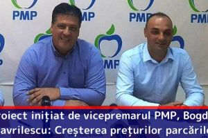 Piatra-Neamţ: Proiect iniţiat de vicepremarul PMP, Bogdan Gavrilescu: Creşterea preţurilor parcărilor