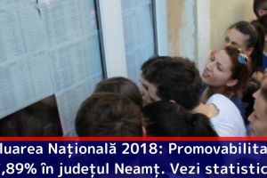 Evaluarea Naţională 2018: Promovabilitate – 67,89% în judeţul Neamţ. Vezi statisticile