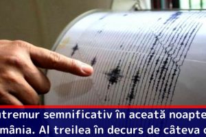 Cutremur semnificativ în aceată noapte în România. Al treilea în decurs de câteva ore