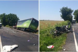 Accident rutier grav intre localitatile Amzacea si Comana. Un TIR implicat. O persoana a murit
