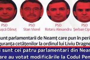 Ei sunt cei patru parlamentari din Neamţ care au votat modificările la Codul Penal