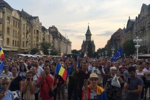 Protest in centrul Timisoarei: Dragnea nu uita, Romania nu-i a ta!