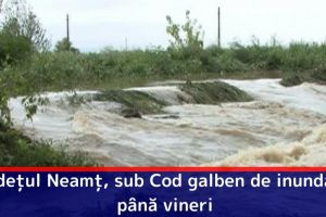 Judeţul Neamţ, sub Cod galben de inundaţii până vineri