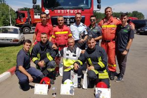 ISU Dâmboviţa, locul I la proba „descarcerare din autovehicule” la faza zonală a Competiţiei Naţională de Descarcerare