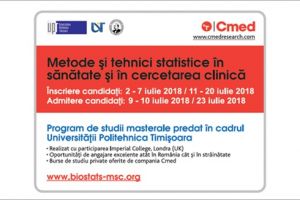 Studii masterale: Metode si tehnici statistice in sanatate si cercetare clinica, la Timisoara