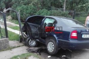 FOTO. Anchetă după accidentul de la Moftin. Poliţişt rănit şi un radar neinscripţionat distrus