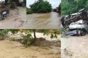 VIDEO. Furtuna a făcut ravagii şi la Bucerdea: Trei maşini, luate de ape şi proptite una peste alta, case avariate şi oameni disperaţi