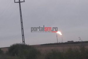 FOTO&VIDEO. Flăcări uriaşe la Moftin. Localnicii, speriaţi că s-a aprins din nou sonda