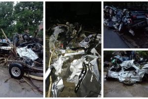 FOTO. Noi imagini ale dezastrului de după furtună, din Cricău şi Bucerdea: Zeci de maşini, luate de ape şi izbite de garduri, sunt distruse în totalitate