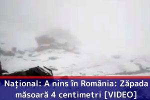 Naţional: A nins în România: Zăpada măsoară 4 centimetri [VIDEO]